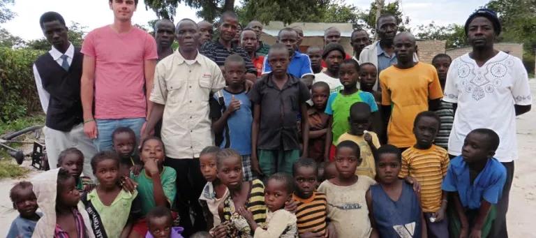 Warwick on fieldwork in Zambia