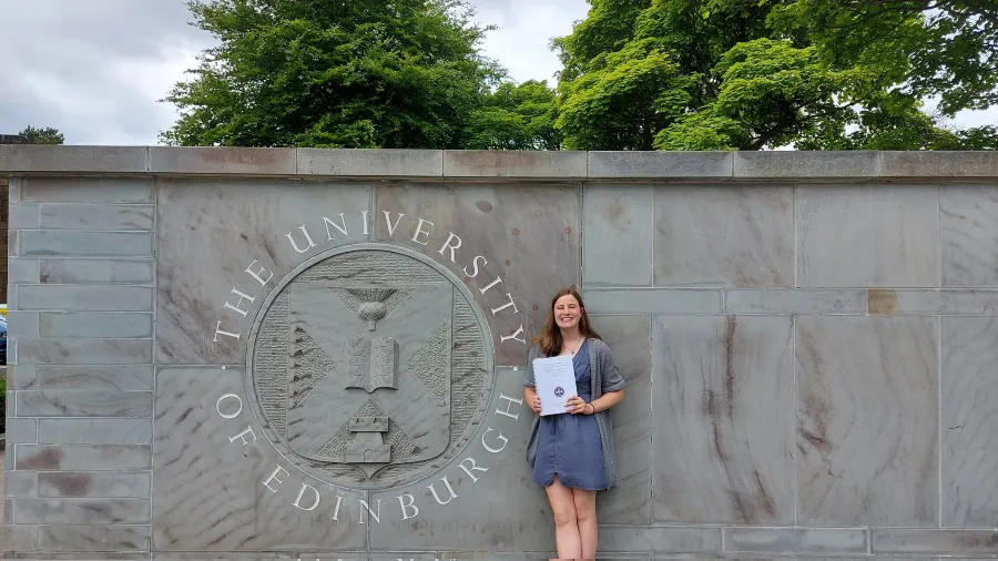 Hannah at the time of submitting her thesis