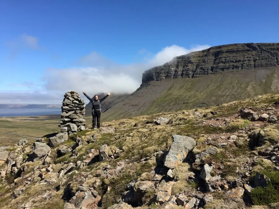 Emma during her fieldwork in Iceland