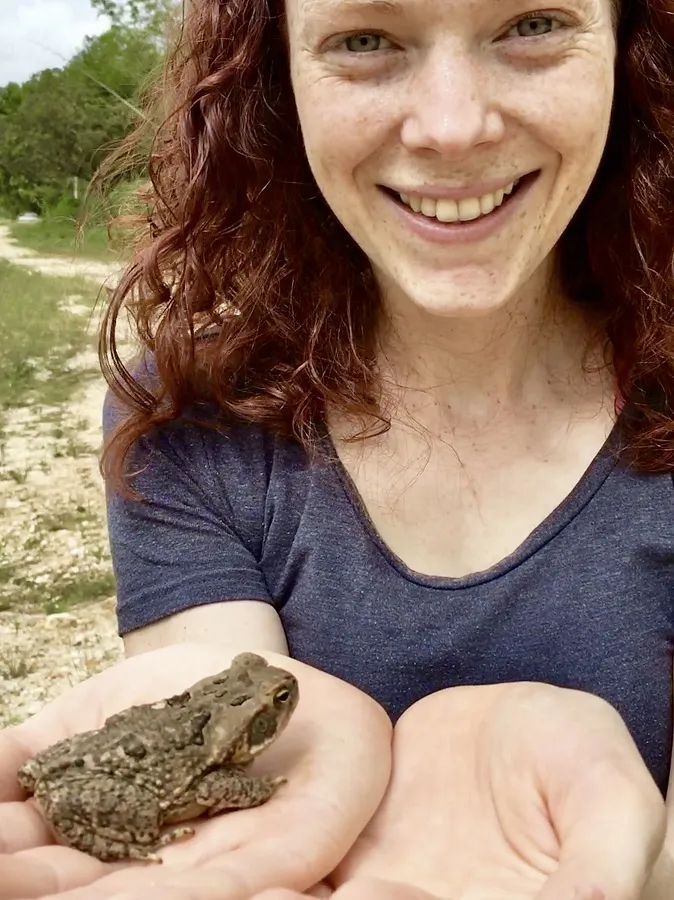 Cammy on her fieldwork